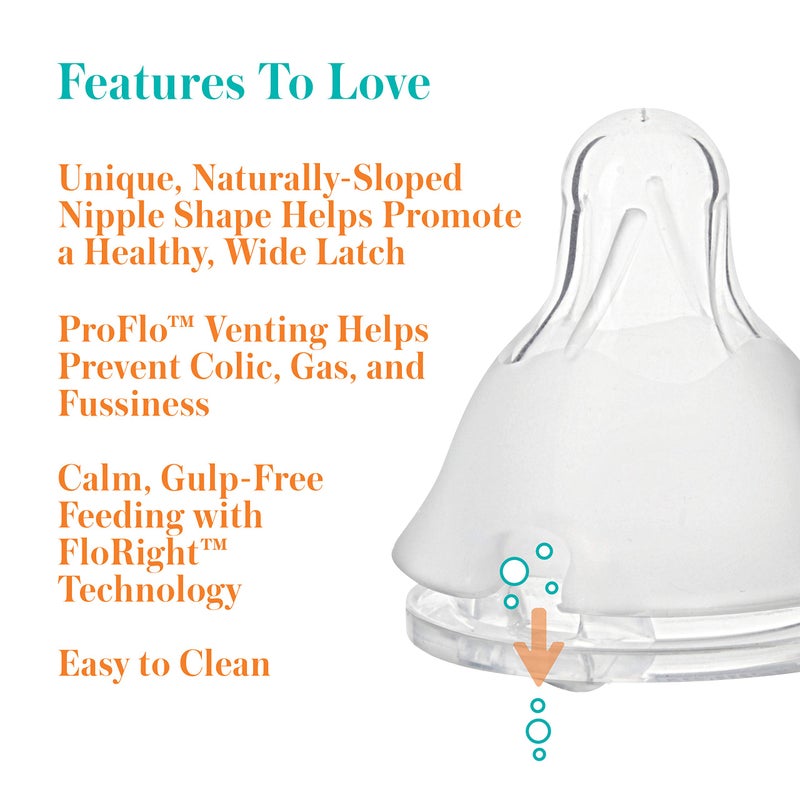 Evenflo Feeding Evenflo Balance Plus Standard Neck Nipples for use with Evenflo Balance Plus Standard Neck Bottles, Fast Flow for 8 Months and up, 6-Pack - Image 3